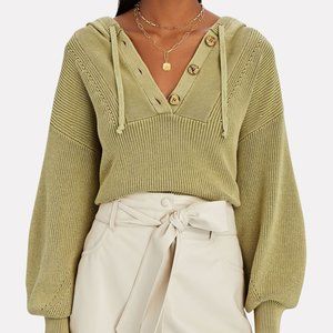 VERONICA BEARD Ursina Hooded Rib Knit Sweater